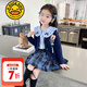 G.DUCKKIDS小黃鴨女童秋季套裝兔子警官衣服兒童裙子女孩秋裝學(xué)院風(fēng)jk百褶裙 單件毛衣 130 建議7~8歲【120-130cm】cm
