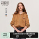 Teenie Weenie小熊連帽衛(wèi)衣女2025年春季新款復古水洗拉鏈短款開衫外套上衣女 棕色 S (160)
