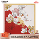 萬事利真絲絲巾女士送媽媽長輩絲綢禮物100%桑蠶絲中方巾禮盒裝-玉蘭賦 玉蘭賦紅色