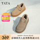 他她（TATA）熱可可冬加絨勃肯鞋女鞋厚底保暖毛毛鞋雪地靴新WDX27DM4 灰駝（仿毛里） 37
