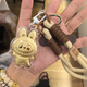 黃金拉布布潮牌手機掛繩0.02克999鑰匙扣包包掛件送女友閨蜜禮物 1代拉布布咖色繩黃金0.02克