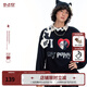 BJHG不計后果小狗長(cháng)袖t恤男秋季新款潮 愛(ài)心印花上衣女趣味休閑情侶裝 石墨黑 M
