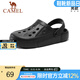 駱駝（CAMEL）洞洞鞋涼拖沙灘鞋男女情侶款漂流鞋 A122533037，黑色，男 42