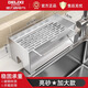 德力西（DELIXI）廚房置物架抹布架水龍頭水池洗碗海綿洗潔精瀝水槽收納架子118 亮砂加大款臺面款瀝水籃帶桿 無(wú)規格