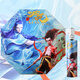 兒童雨傘上學(xué)專(zhuān)用哪吒全自動(dòng)雨傘晴雨兩用折疊太陽(yáng)傘男女生遮陽(yáng)傘 【至臻雙龍骨】哪咤敖丙
