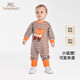 英氏（YEEHOO）嬰幼兒連體衣四季長(cháng)袖男寶寶爬服小童新生兒連身衣