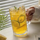 美杜1200ML帶把大容量水果茶玻璃杯ins風(fēng)家用果汁飲料喝水啤酒杯子 珠點(diǎn)玻璃杯【1.2L】