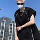 迪伽達歐美hiphop背心男夏季小眾墊肩設計感美式高街雙拉鏈無(wú)袖坎肩t恤 ZPFS-T217黑色 XL