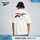 Reebok銳步官方24新品男女同款運動休閑寬松LOGO針織短袖T恤 24SRM425UGW1 白色 L