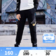 NIKE 3BRAND 耐克男女童純棉針織長(zhǎng)褲2025秋季新款舒適毛圈兒童褲子 正黑色 150 /63 【建議身高140-152cm】