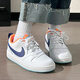 耐克（NIKE）女鞋 25夏季新款時尚潮流運動鞋低幫板鞋休閑鞋子大童鞋 COURT/122/治愈清新藍(lán)白 新款推薦 38