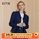 愛特愛（EITIE）氣質(zhì)通勤翻領(lǐng)復(fù)古燈籠袖收腰牛仔短外套秋季新款西裝C2303204 深海藍(lán)31 L 165