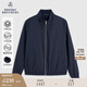 布克兄弟（BrooksBrothers）男士春夏立領(lǐng)羊毛羊絨輕薄夾克外套 4004-藏青色 M