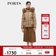 PORTS 寶姿秋冬新品女裝長(cháng)袖連帽短款羽絨服ALM9U001NZN019 駝色 S