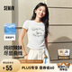 森馬（Semir）涼感T|短袖T恤女短款小狗夏2025小心機(jī)修身正肩上衣109325100020