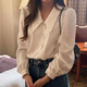 桂岐白襯衫女長(cháng)袖2026年夏季新款面試職業(yè)裝通勤襯衣高級感簡(jiǎn)約上衣 白色 M （建議90-105斤）