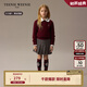 Teenie Weenie Kids小熊童裝24秋男女童經(jīng)典百搭休閑圓領(lǐng)羊毛毛衣 酒紅色 150cm