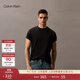 Calvin KleinJeans25夏季男士休閑簡(jiǎn)約刺繡ck純棉打底針織短袖T恤40HM265 UB1-太空黑 M