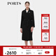 PORTS寶姿秋季新款女裝甜美櫻粉長(zhǎng)袖中長(zhǎng)毛呢大衣ALD9C003QZW025 黑色（胸針隨機(jī)贈(zèng)送） M 6