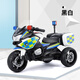 小樂(lè )狗兒童電動(dòng)車(chē)摩托車(chē)警車(chē)玩具車(chē)可坐人電瓶充電三輪車(chē)寶寶男孩遙控 綠色警車(chē)6v7早教-雙驅