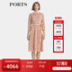 PORTS寶姿商場同款春季新品女裝抽象LOGO標識連衣裙LP8D177RPT064 磚紅陶棕印花 XS (2)
