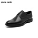 皮爾卡丹（pierre cardin）商務(wù)正裝男鞋防滑橡膠底皮鞋頭層牛皮系帶德比鞋男鞋男士正裝 紳士黑羊皮款 42