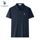 U.S. POLO ASSN.短袖POLO衫男夏季抗皺冰絲涼感男士休閑保羅上衣藏青色 2XL