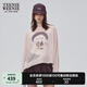 Teenie Weenie小熊女裝毛衣2025夏季新款圓領(lǐng)印花休閑戶外輕薄罩衫 淺粉色 S