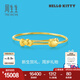 周生生七夕禮物HelloKitty蝴蝶結(jié)黃金手鐲三麗鷗寶寶足金手鐲91753K定價(jià)
