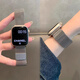 watchbond 適用蘋(píng)果apple iWatch s11手表表帶s10/s9女款米蘭磁吸表帶s8/7/6金屬不銹鋼se3腕帶夏季手表配件 【米蘭磁吸】銀色 38/40/41/42mm小表盤(pán)通用