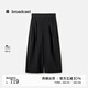 播商場(chǎng)同款松弛寬松山本褲女25夏季新款闊腿休閑褲BDS7KD2913 K40玄黑 S