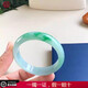 如意年年飄花玉鐲子緬甸天然翡翠手鐲冰種玉手鐲女陽(yáng)綠玉鐲飄花手鐲送媽媽 58-59mm圈口