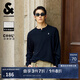 杰克·瓊斯（JACK&JONES）25年男裝秋季長袖t恤男華夫格純色字母刺繡打底衫T恤225302007 E40黑色 M （175）
