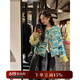三吉黑花【雁回】新中式翻袖羽絨服女款冬季2024新款新國(guó)標(biāo)充絨潮 靛藍(lán) M