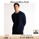 ABERCROMBIE & FITCH男裝24秋冬款寬松經(jīng)典麻花套頭圓領(lǐng)針織衫毛衣KI120-4189 藏青色 M (180/100A)