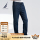 諾帝卡（NAUTICA）【單件直降】男裝春夏新款棉混紡親膚透氣牛仔長(zhǎng)褲男PO4160 深藏青4DN 40