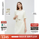朗姿醋酸裙子小香風(fēng)設(shè)計感2025年春季新款法式氣質(zhì)黑色修身連衣裙 米白色 S