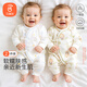 貝瑞加（Babyprints）新生兒連體衣2件裝嬰兒純棉衣服四季護(hù)肚爬服初生寶寶內(nèi)衣 熊象52