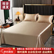 水星系列家紡純色高端真絲床單桑蠶絲雙人被套絲綢緞裸睡夏季冰絲涼席 香檳金 單床單 170cm*230cm