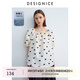 迪賽尼斯（DESIGNICE）2024年夏季新款通勤風(fēng)寬松甜美氣質(zhì)泡泡袖方領(lǐng)雪紡衫女 黑色 L