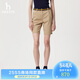 HAZZYS哈吉斯女裝 2025春季新款女士通勤休閑直筒短褲女ACDSP0CAP55 米色BI 40 (160/72A 40)