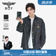 BOY LONDON【迷幻搖滾】秋季男女同款滿印金標(biāo)夾克襯衫外套N23901 黑色 L