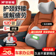 夢多福汽車頭枕腰靠車用護頸枕座椅護腰靠墊車載腰部駕駛支撐靠墊記憶棉 舒壓高回彈【頭枕+腰靠】 灰色 1套 3D支撐均衡釋壓，立體包邊高回彈