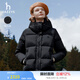 哈吉斯（HAZZYS）女裝 秋冬款女士【PHIZ系列】面包羽絨服ASFSU0BDX38 黑色BK S （155/80A 36）
