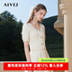 AIVEI欣賀艾薇24夏季新法式優(yōu)雅勾花套頭泡泡袖針織衫R0360148 白色 S