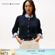 TOMMY HILFIGER【絞花肌理】25新款秋冬女條紋毛衣純色圓領(lǐng)針織開衫 【絞花開衫】藏青色DW5 S （推薦：100-110斤）