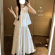 黛芮婷2025溫柔甜美風(fēng)套裝女夏季設計感蝴蝶結顯瘦白色無(wú)袖背心高腰半身 A999白色蝴蝶套裝 M 80-95斤