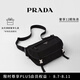 PRADA/普拉達(dá)【七夕禮物】男士Re-Nylon和Saffiano牛皮革單肩包 黑色