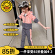 G.DUCKKIDS童裝女童秋裝套裝新款兒童運動套裝春秋季女孩衣服大童外套褲子潮 灰色 140 身高130-140cm年齡9-10歲