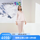 舒雅（SCHIESSER）女士黑牌翻領桑蠶絲真絲150周年梭織長袖長褲家居服套裝E0/23866H 淺粉色 M